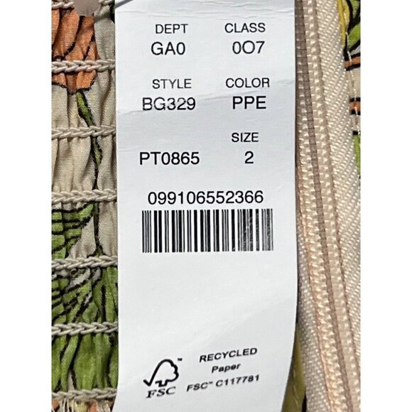 J.Crew Womens Floral Print Peplum Top Long Sleeve Square Neck Cotton Size 2 New - Picture 7 of 9